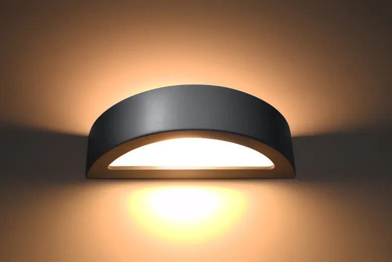 Aplique de cerámica ATENA gris, E27