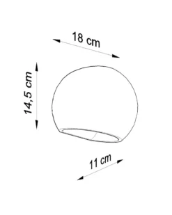 Aplique de cerámica GLOBE, E27