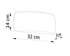 Aplique de cerámica PONTIUS negro, G9