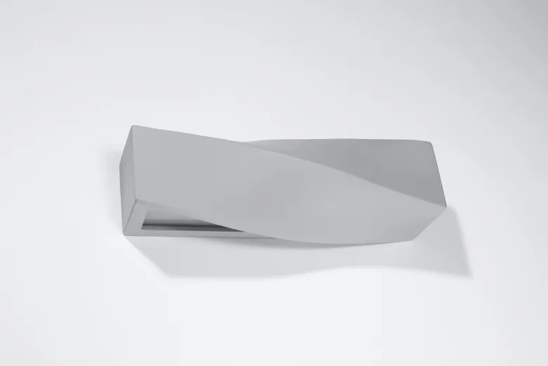 Aplique de cerámica SIGMA gris, E27