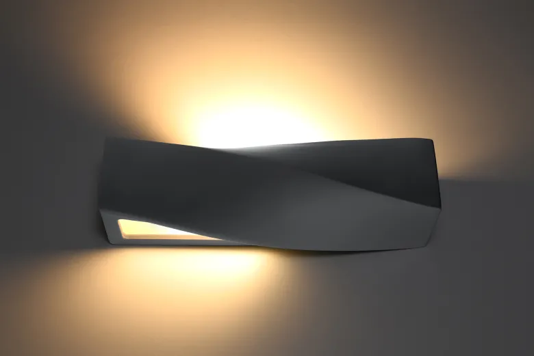 Aplique de cerámica SIGMA gris, E27