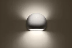 Aplique de pared barnizado GLOBE blanco brillo