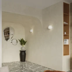 Aplique de pared barnizado GLOBE blanco brillo