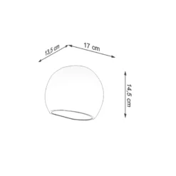 Aplique de pared barnizado GLOBE blanco brillo