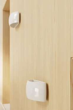 Aplique de pared barnizado PONTIUS blanco brillo