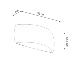 Aplique de pared barnizado PONTIUS blanco brillo