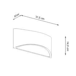 Aplique de pared barnizado VIXEN blanco brillo