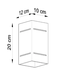 Aplique de pared BLOCCO gris, G9