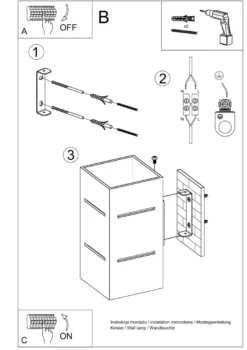 Aplique de pared BLOCCO gris, G9
