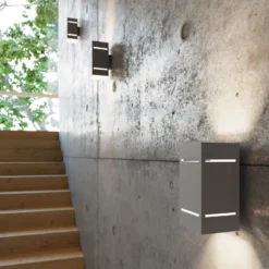 Aplique de pared BLOCCO gris, G9