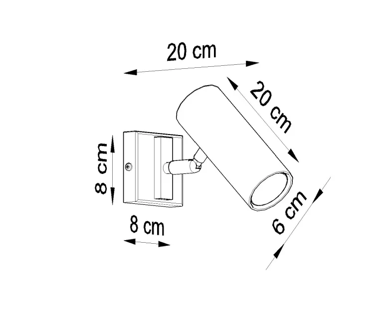Aplique de pared DIREZIONE blanco, GU10