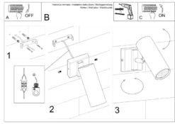 Aplique de pared DIREZIONE blanco, GU10