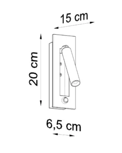 Aplique de pared ENIF negro, G9