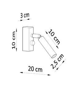 Aplique de pared EYETECH 1 negro, G9