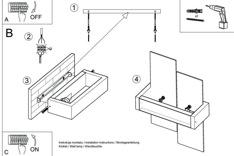 Aplique de pared FENIKS 1 blanco, E27