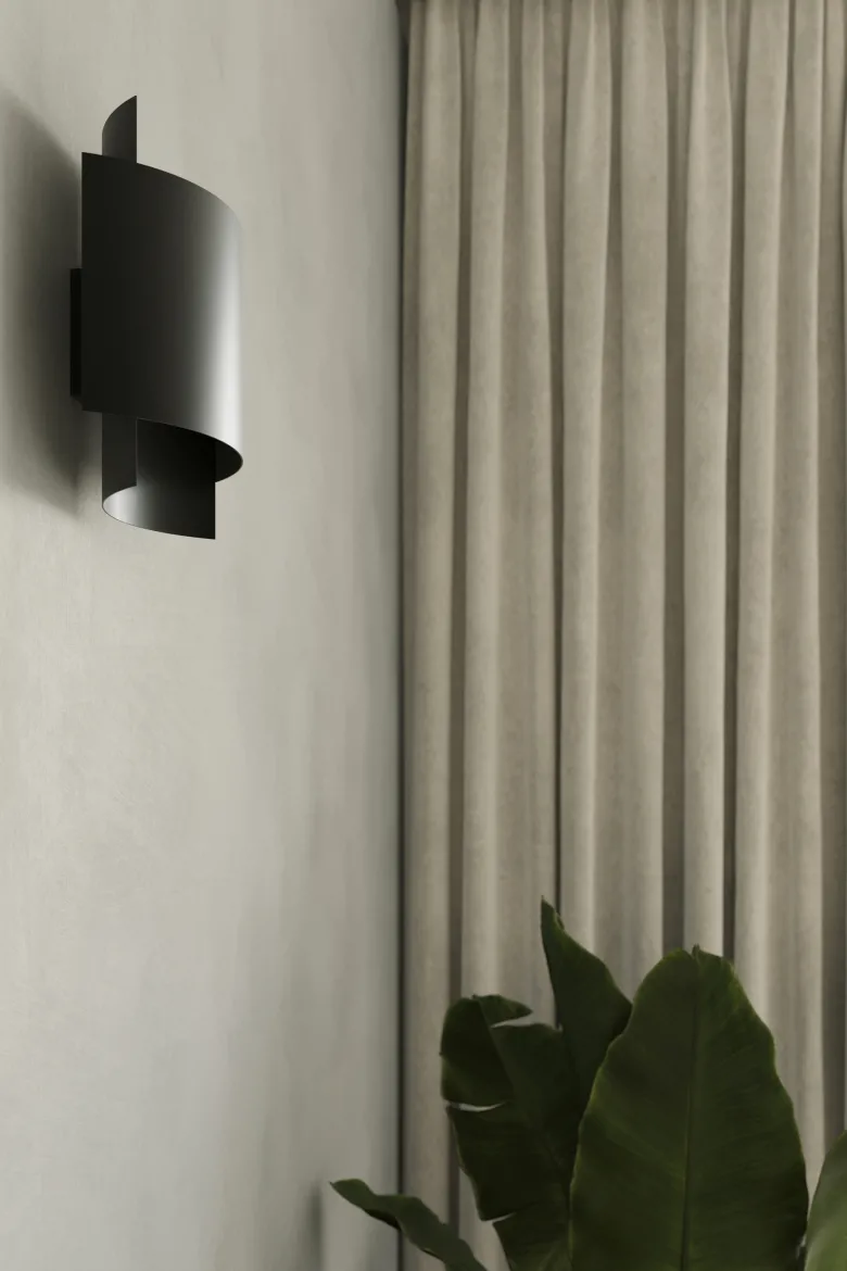 Aplique de pared IMPACT negro, G9