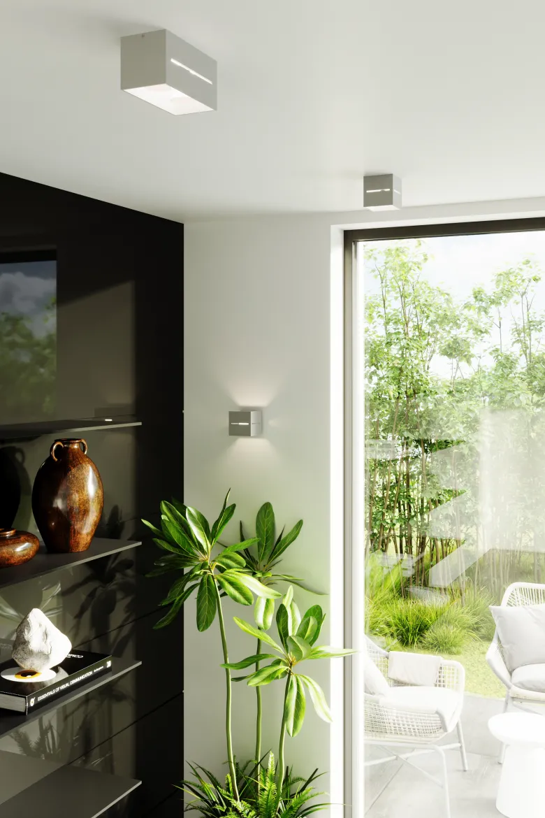 Aplique de pared LOBO MAXI gris, G9