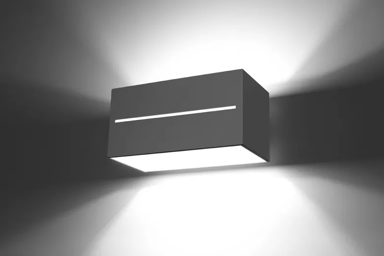 Aplique de pared LOBO MAXI gris, G9