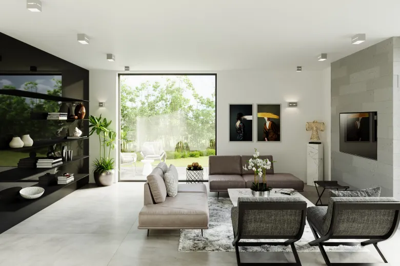 Aplique de pared LOBO MAXI gris, G9