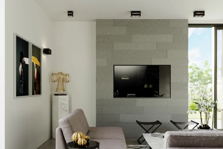 Aplique de pared LOBO negro, G9