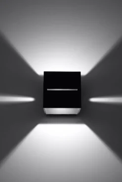 Aplique de pared LOBO negro, G9