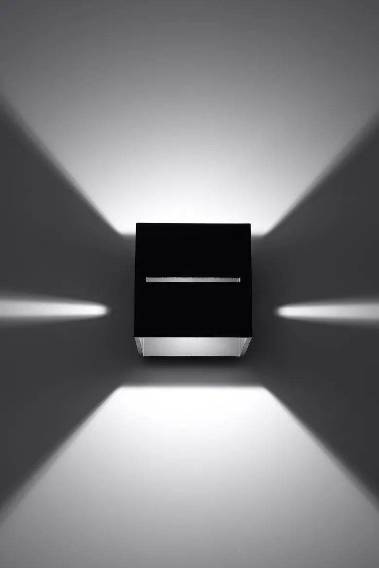 Aplique de pared LOBO negro, G9