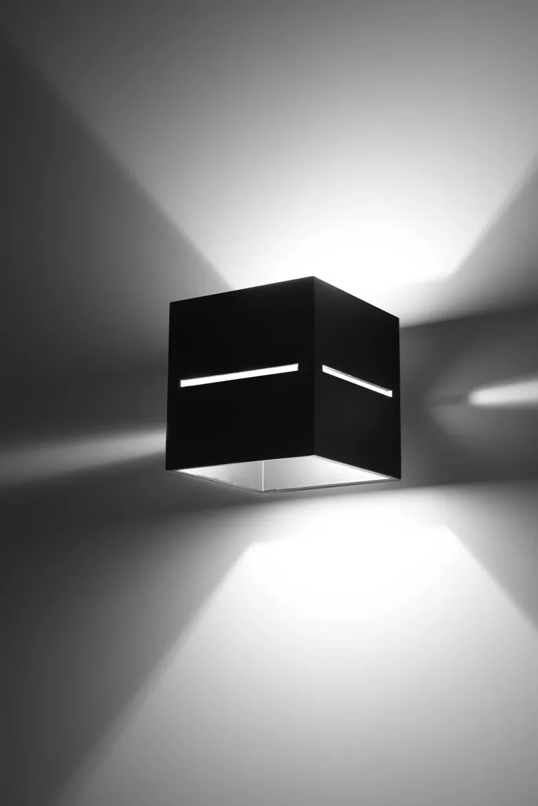 Aplique de pared LOBO negro, G9