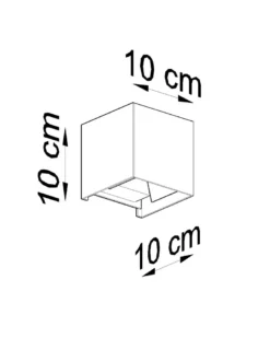 Aplique de pared LUCA LED 6w, blanco, IP54