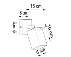 Aplique de pared MERIDA blanco, GU10