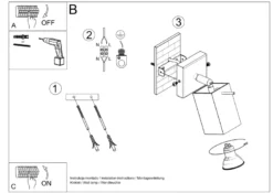 Aplique de pared MERIDA 1 gris, GU10