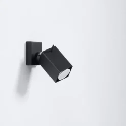 Aplique de pared MERIDA negro, GU10