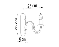 Aplique de pared MINERWA blanco, E14
