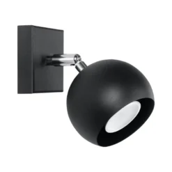 Aplique de pared OCULARE negro, GU10