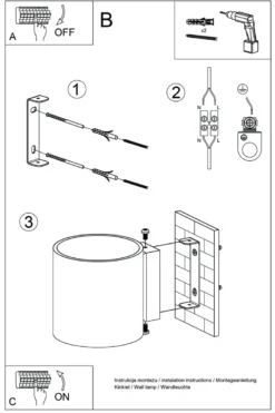 Aplique de pared ORBIS 1 blanco, G9
