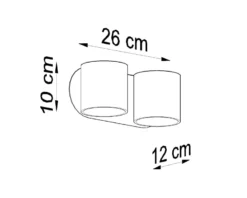 Aplique de pared ORBIS 2 blanco, G9