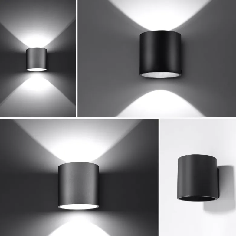 Aplique de pared ORBIS 1 negro, G9