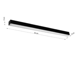 Aplique de pared PINNE LED 95 negro, 31W