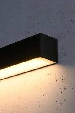 Aplique de pared PINNE LED 65 negro, 22W