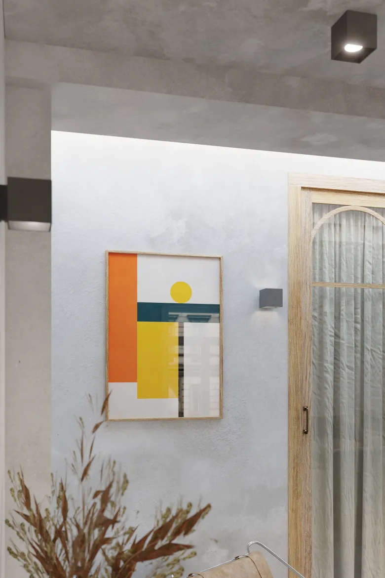 Aplique de pared QUAD 1 antracita, G9