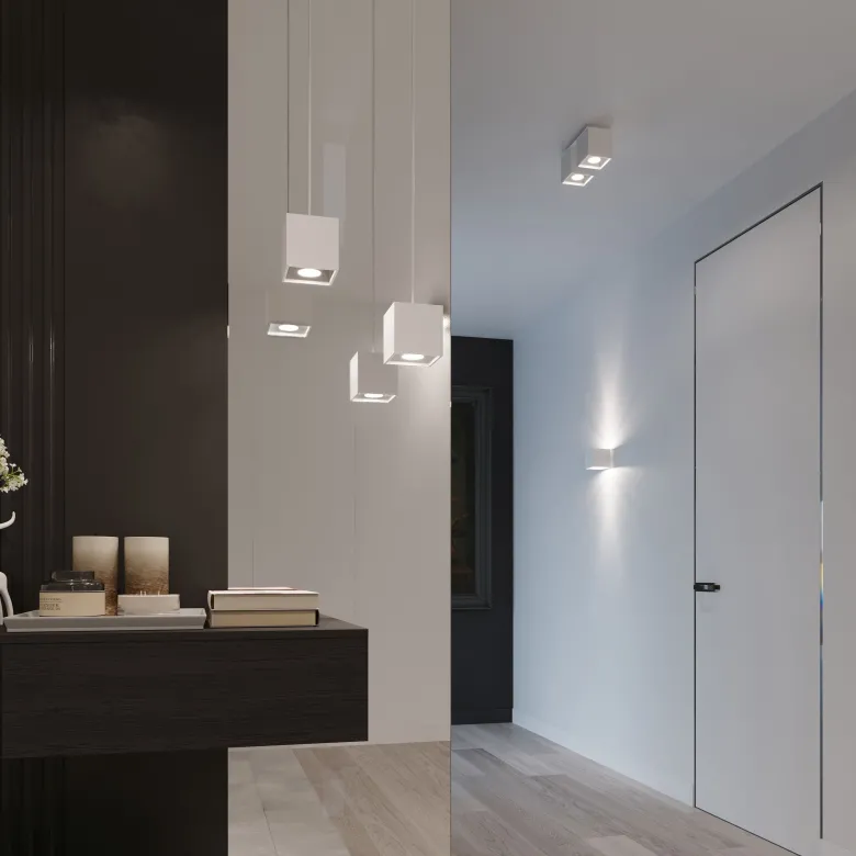 Aplique de pared QUAD 1 blanco, G9