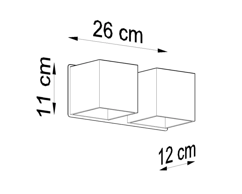Aplique de pared QUAD 2 blanco, G9