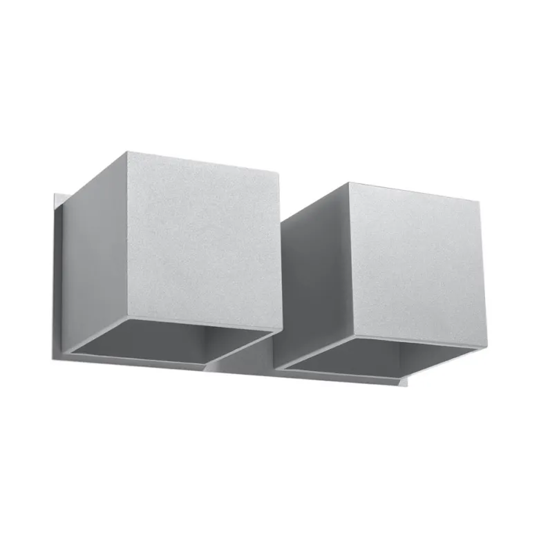 Aplique de pared QUAD 2 gris, G9