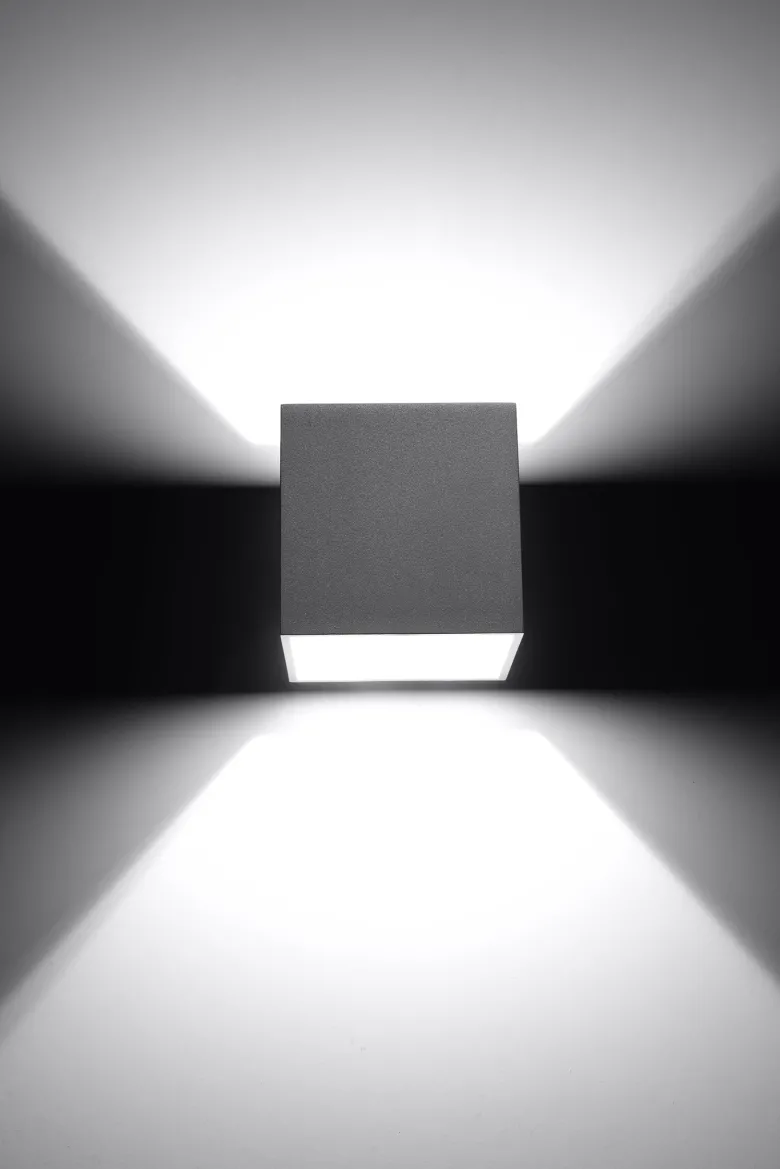 Aplique de pared QUAD 1 gris, G9