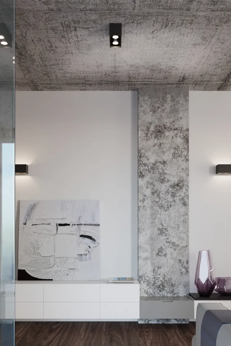 Aplique de pared QUAD MAXI gris, G9