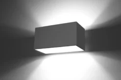 Aplique de pared QUAD MAXI gris, G9