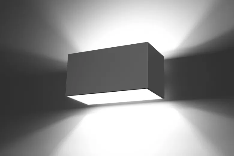 Aplique de pared QUAD MAXI gris, G9