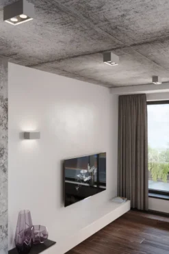 Aplique de pared QUAD MAXI negro, G9