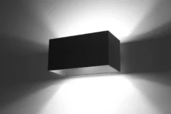 Aplique de pared QUAD MAXI negro, G9