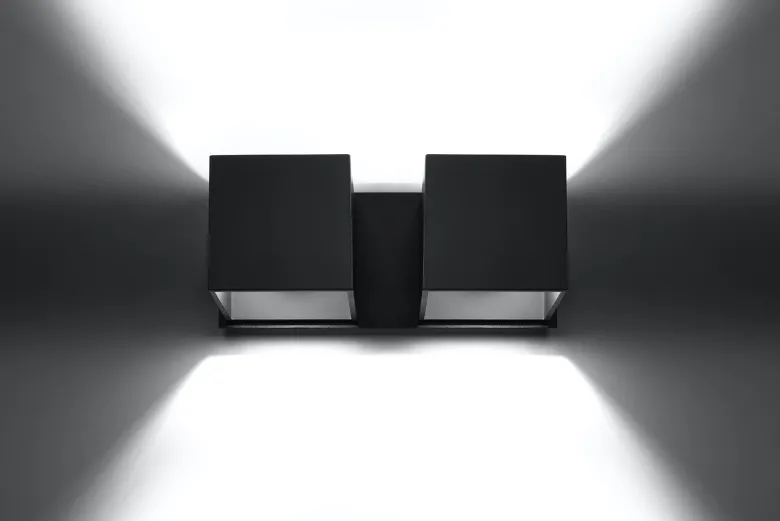 Aplique de pared QUAD 2 negro, G9