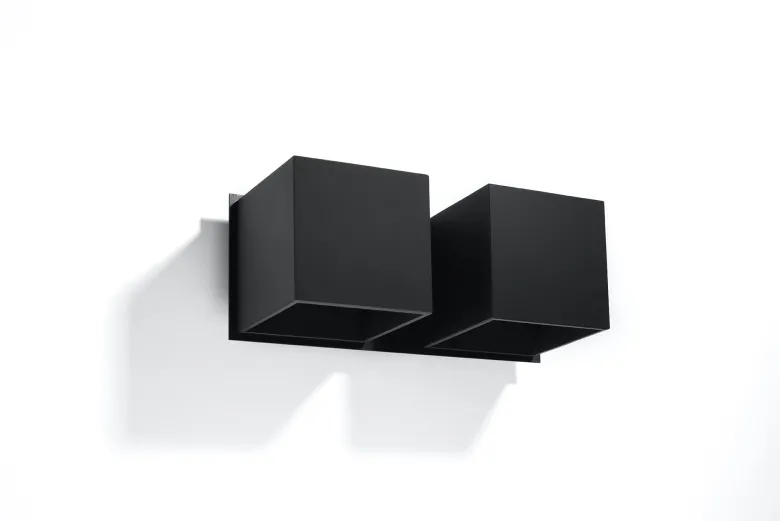 Aplique de pared QUAD 2 negro, G9